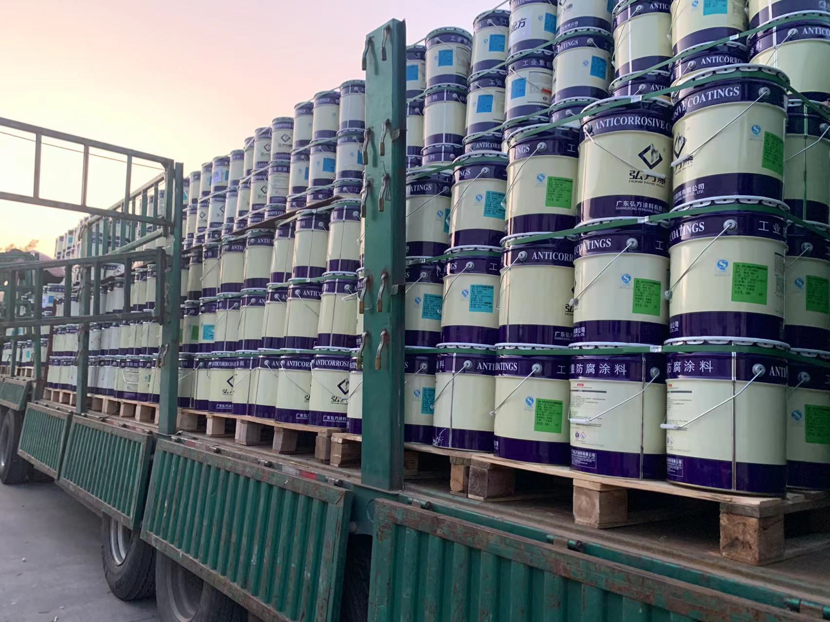 广东弘方涂料出货发车